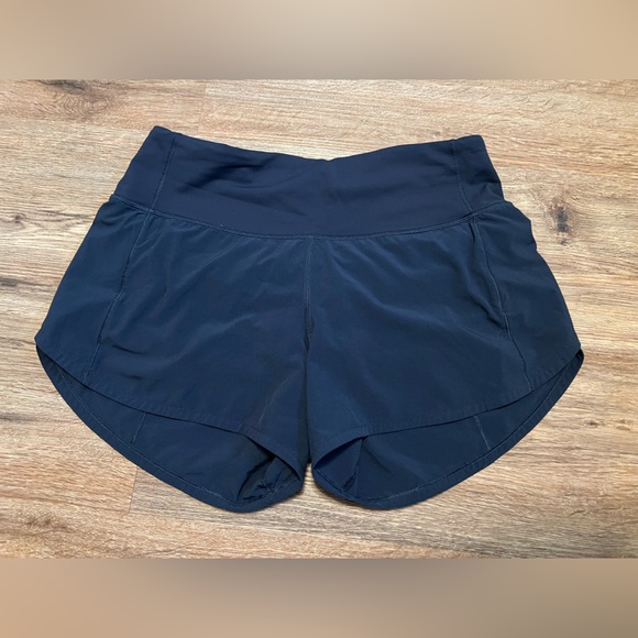 Lululemon Speed Up Short Long 4” Updated Fit True Navy Blue Size 4 - Picture 7 of 13
